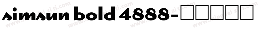 simsun bold 4888字体转换